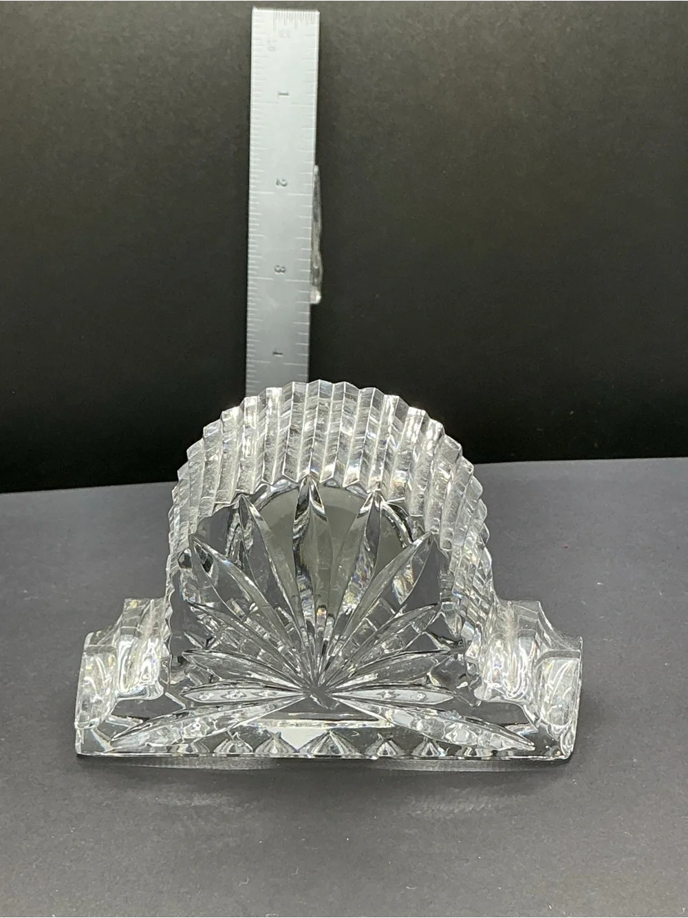 Waterford Clear Crystal Mantel Clock with Gold-Tone Bezel